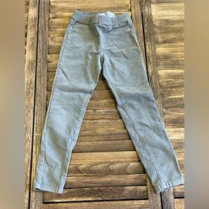 H&M Kids Olive Green / Gray Corduroy Skinny Jeans Pants Jeggings - Girls 6x